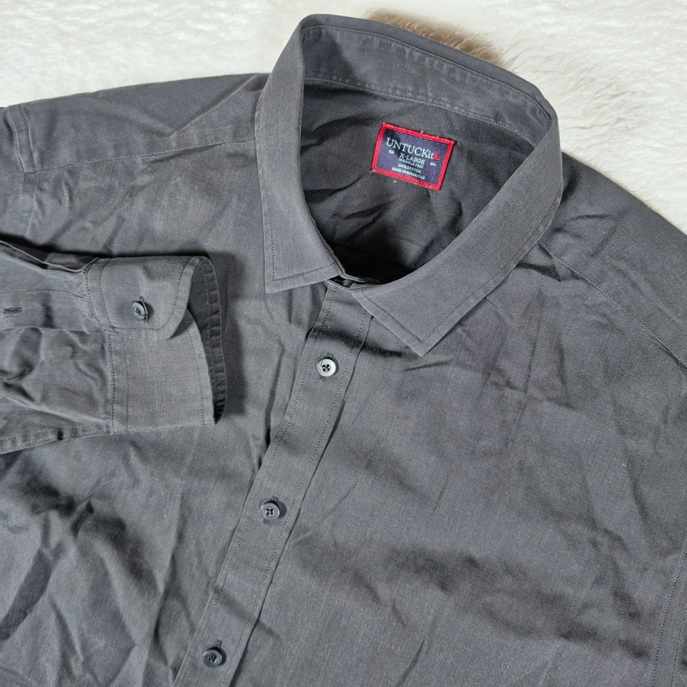 UNTUCKit Black Stone WF Mens XL Black L/S Button Up 31360